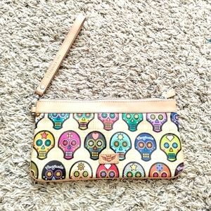 Consuela Multicolor Skull Large Clutch/Wristlet